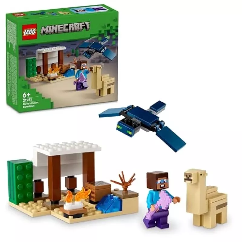 LEGO Minecraft 21251 Stevova púštna expedícia hračka biom stavebnica