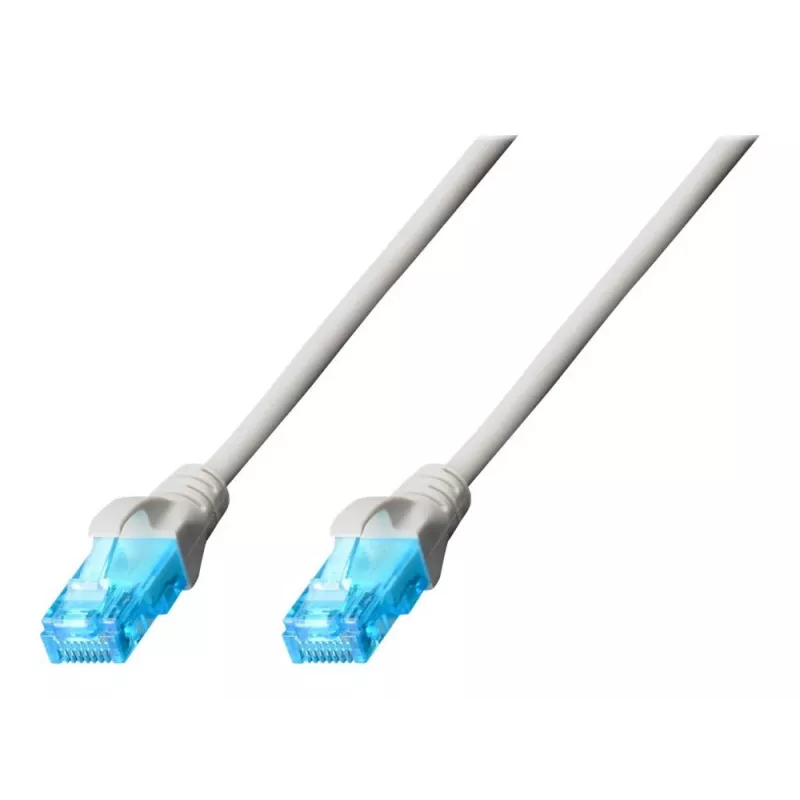 DIGITUS - patch kábel - RJ-45 (M) na RJ-45 (M) - 25 m - UTP - CAT 5e - tienený, Snagless - sivý