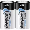 Energizer D alkalické batérie Max Plus, 2 balenie