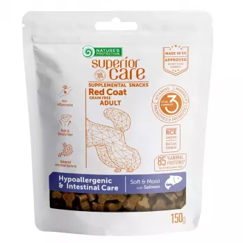 Mäkké tréningové maškrty pre psov Nature’s Protection losos 150 g — hypoalergénne s príchuťou lososa, bielkoviny 21 %, vlhkosť 20 %