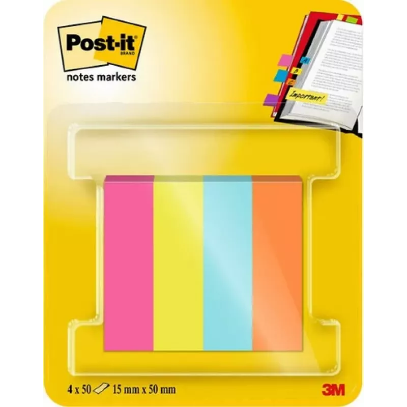 3M Post-it značkovač strán 670-4-POP assorted 4x50 listov/balenie