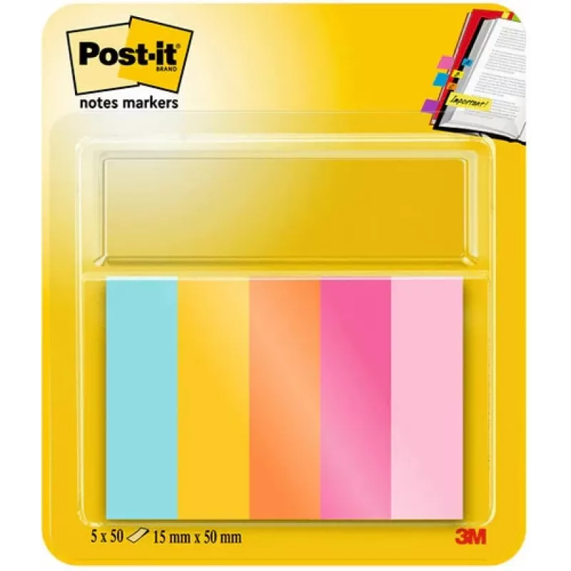 3M značkovač strán 670-5-BEA assorted 5x100 listov/balenie