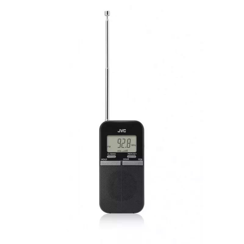 JVC RAE411B Prenosné AM/FM rádio s analógovým tunerom, čierne