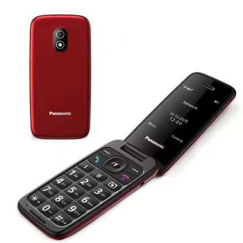 PANASONIC KX-TU410EXR véčkový mobilný telefón - červený