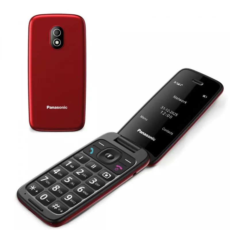 PANASONIC KX-TU410EXR véčkový mobilný telefón - červený