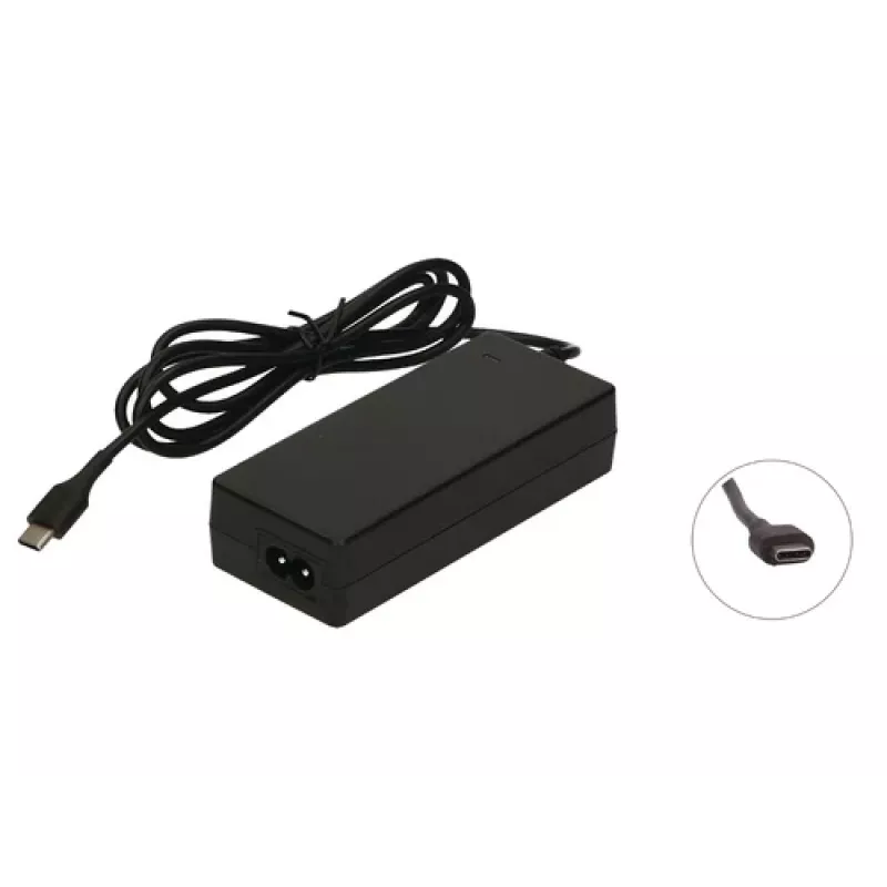 2-POWER PSA Parts CAA0744G 65W AC napájací zdroj pre Lenovo notebook - čierna