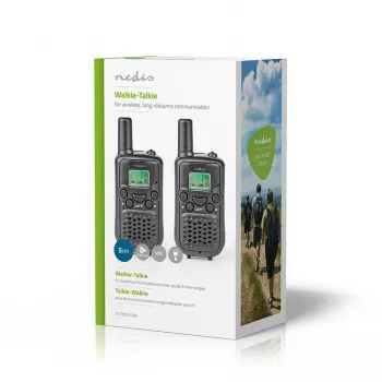 Nedis Walkie Talkie set WLTK0500BK dosah 5 km 8 kanálov PMR446