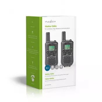 Nedis Walkie Talkie set WLTK0500BK dosah 5 km 8 kanálov PMR446