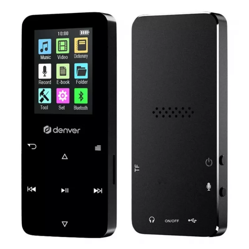 Denver MP-1830B Black MP4 prehrávač s Bluetooth, 1,8-palcový displej, 4GB, čierny