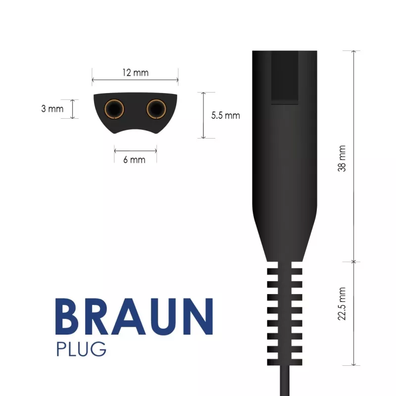 Akyga AK-PD-08 napájací zdroj pre epilátory Braun Silk-épil 5 / 7 / 9, 12 V / 0,4 A, 4,8 W, 1,5 m