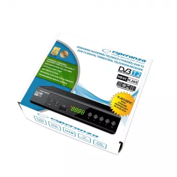 ESPERANZA DVB-T2 H.265/HEVC digitálny tuner/dekodér