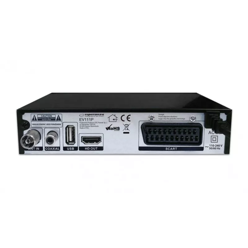 ESPERANZA DVB-T2 H.265/HEVC digitálny tuner/dekodér