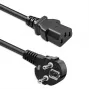 QOLTEC napájací kábel SCHUKO CEE uhlový konektor IEC C13 2m čierny