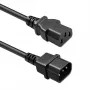 QOLTEC Napájací kábel IEC C13 C14 3x0,75mm² čistá meď 1,8m čierny