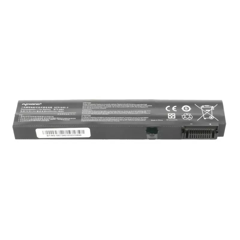 MOVANO batéria BTY-M6H pre MSI CX62 GE62 GE72 GL72 PE70 - 4400 mAh (48 Wh)
