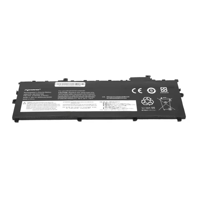 MOVANO batéria 01AV430 pre Lenovo ThinkPad X1 Carbon 5th Gen 6th Gen 2017 2018 - 4650 mAh (54 Wh)
