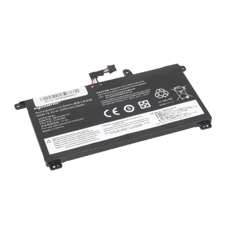 MOVANO batéria 01AV493 pre Lenovo ThinkPad T570 T580 P51S - 2000 mAh (30 Wh)