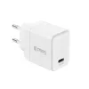 Crong Ultra Compact GaN USB-C 45W PD 3.0 PPS nástenná nabíjačka (biela)
