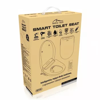 MEDIA-TECH Smart Toaletné sedadlo MT5705 Elektronický bidet s vyhrievaným sedadlom, umývaním teplou vodou, sušičom, neutralizátorom zápachu, nočným svetlom, diaľkovým ovládačom