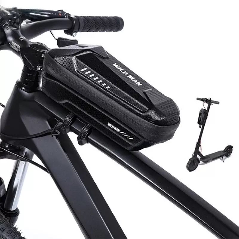 WILDMAN XS5 rámová taška čierna – cyklistická taška na hornú rúru pre smartfón