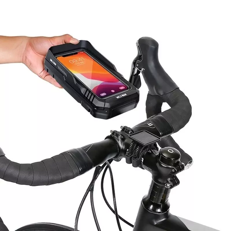 WILDMAN FK4 cyklistická rámová taška s držiakom na telefón – čierna