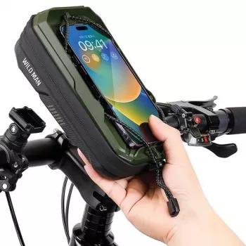 WILDMAN cyklistická rámová taška GX330 s držiakom na telefón, zelená