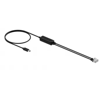 Yealink telefónny kábel (1 kus) - RJ9 headset rozbočovač kábel 25 cm čierny