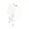 Dudao A26TEU GaN 25W USB-C USB-A nástenná nabíjačka biela