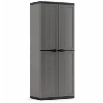 KETER Garden Wardrobe Jolly IT - sivá/čierna, 200L, uzamykateľná outdoorová úložná skriňa