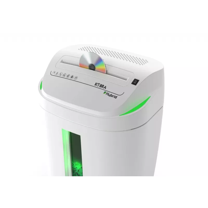 KOBRA Hybrid S4 skartovačka na krížový rez, P-4, 10 listov, 20 L, biela/antracit
