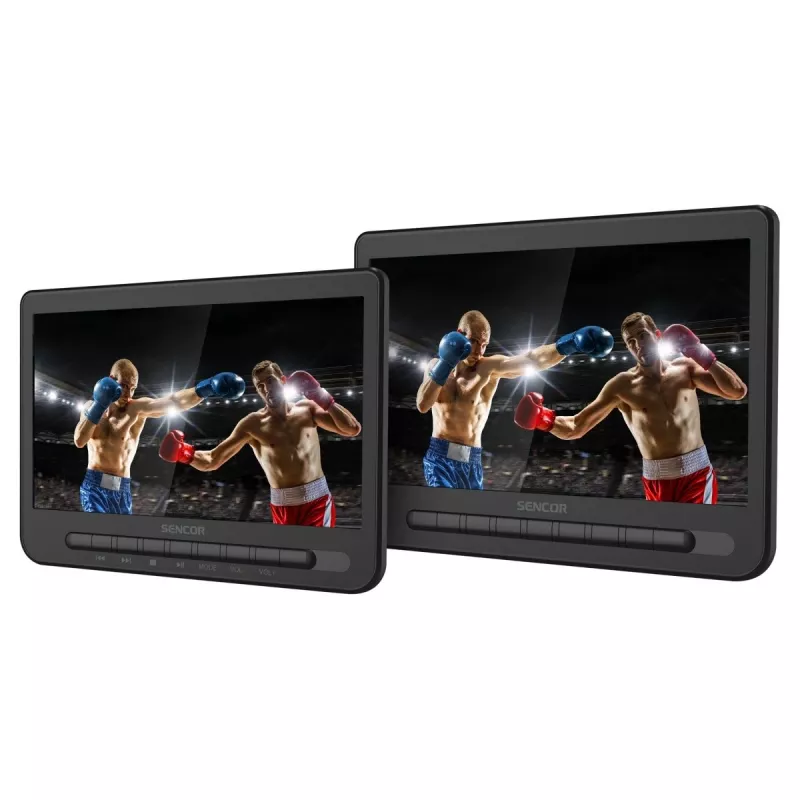 SENCOR SPV 7105 DUAL DVD 2x10 palcový LCD monitor do opierok hlavy pre auto