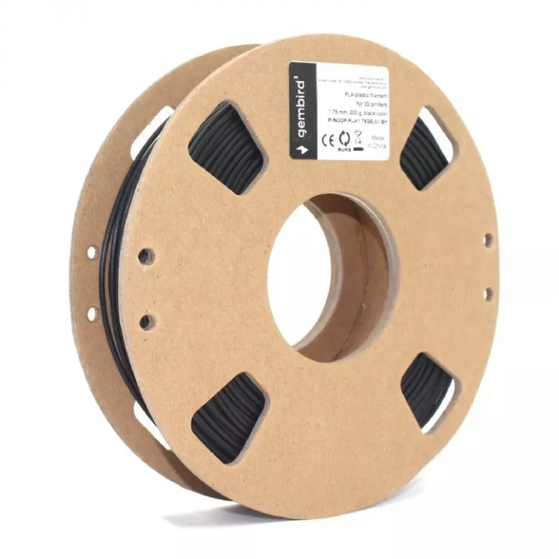 Gembird PLA filament 1,75 mm čierny 200 g