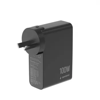 GEMBIRD GaN rýchla nabíjačka 4x USB 100W čierna