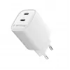 Gembird TA-UC-2C-PD45-01-W 45W USB-C dvojportová nástenná nabíjačka biela