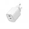 Gembird TA-UC-2C-PD45-01-W 45W USB-C dvojportová nástenná nabíjačka biela