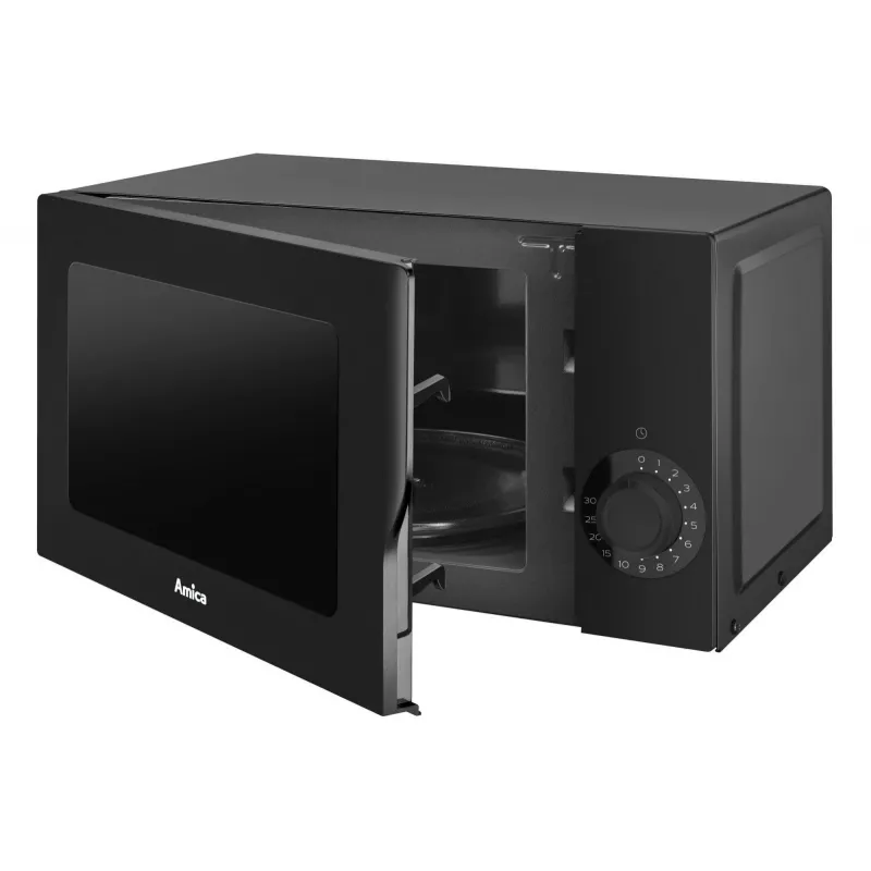 AMICA mikrovlnná rúra AMGF17M2B s grilom, 17L, 700W, čierna