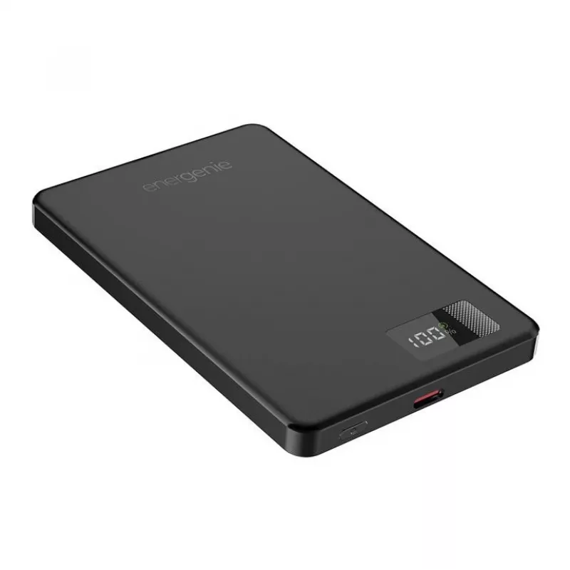 GEMBIRD PB05-WPC15M-LCD-01 bezdrôtová magnetická powerbank 5000mAh 15W LCD čierna