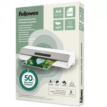 Fellowes 100 ks balenie A4 matné laminovacie fólie, 80 mikrónov, recyklované