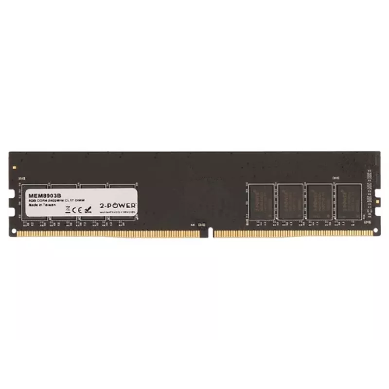 2-Power DDR4 8 GB 288-Pin DIMM pamäťový modul pre stolné počítače (PC4-21300, 2666 MHz, CL19, 1,2 V, Non-ECC, Unbuffered, Single Rank)