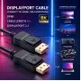 Qoltec DisplayPort v2.1 kábel konektor samec na konektor samec 8K 54G 5m čierny