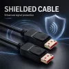 Qoltec DisplayPort v2.1 kábel konektor samec na konektor samec 8K 54G 5m čierny