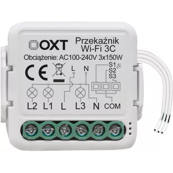 OXT T224 Mini WiFi reléový modul 4-kanálový Tuya Smart Life suchý kontakt 10A/kanál