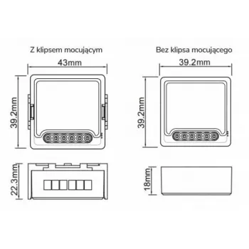 OXT T224 Mini WiFi reléový modul 4-kanálový Tuya Smart Life suchý kontakt 10A/kanál