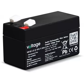 AGM batéria VOLTAGE 12V 1,2Ah VE12-1.2 (životnosť 6-9 rokov)