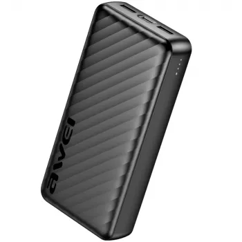 AWEI P6K Pro power banka 20000mAh 2xUSB-A/USB-C čierna