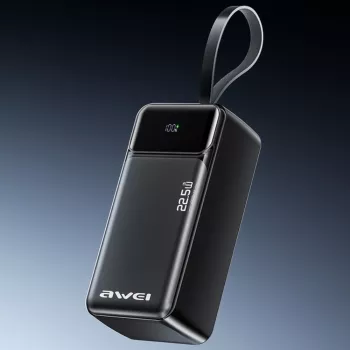 AWEI PA-105 power banka 40000mAh 22.5W PD QC 3.0 USB-C čierna