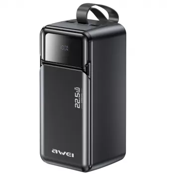 AWEI PA-106 power banka 50000mAh 22.5W PD 3xUSB-C čierna