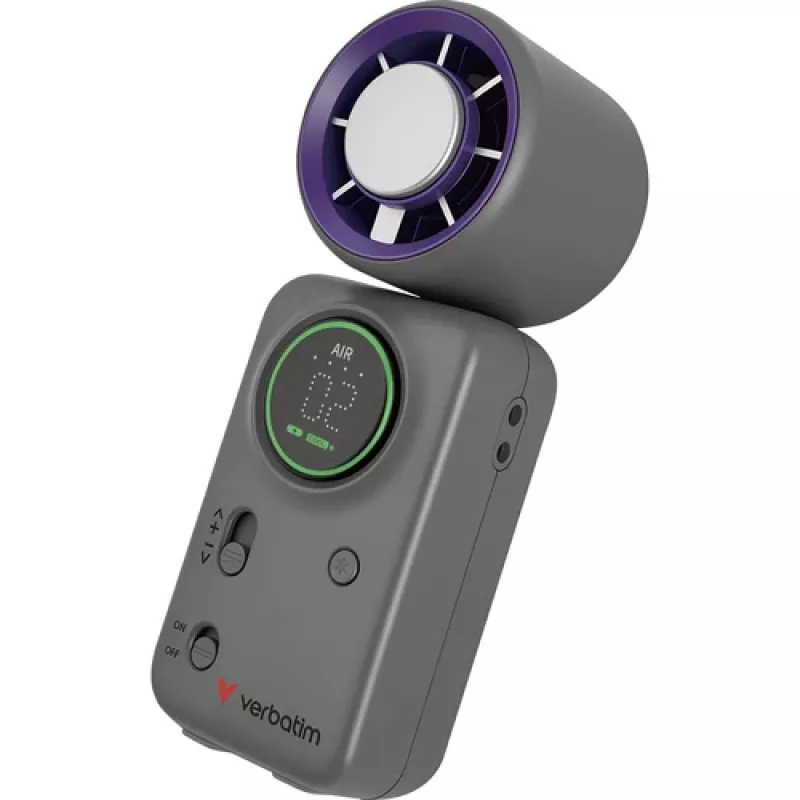 Verbatim Cool'n'Go Ice Touch Mini ručný ventilátor (fialová/sivá)