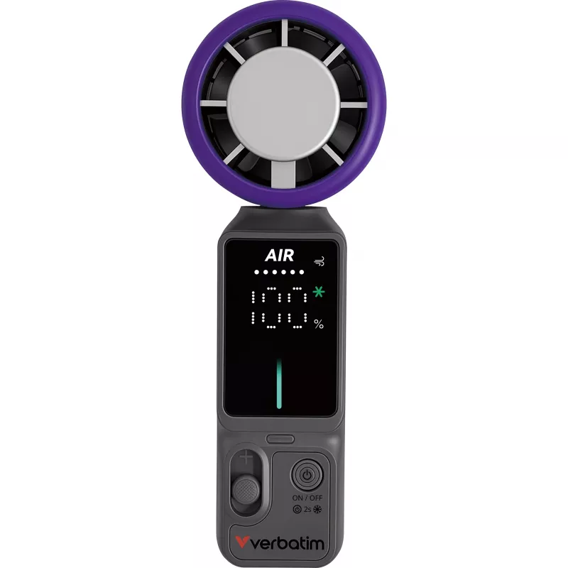 Verbatim Cool'n' Go Ice Touch Pro ručný ventilátor sivá/fialová
