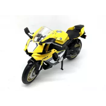 PULIO Motorka MSZ 1/12 Yamaha YZF-R1 žltý diecast model